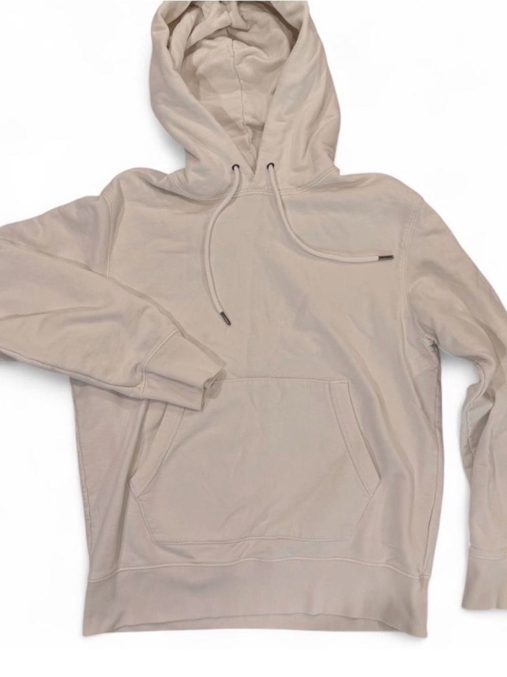Madewell Heavyweight Ivory Cream Pullover Hoodie Sweatshirt Size M